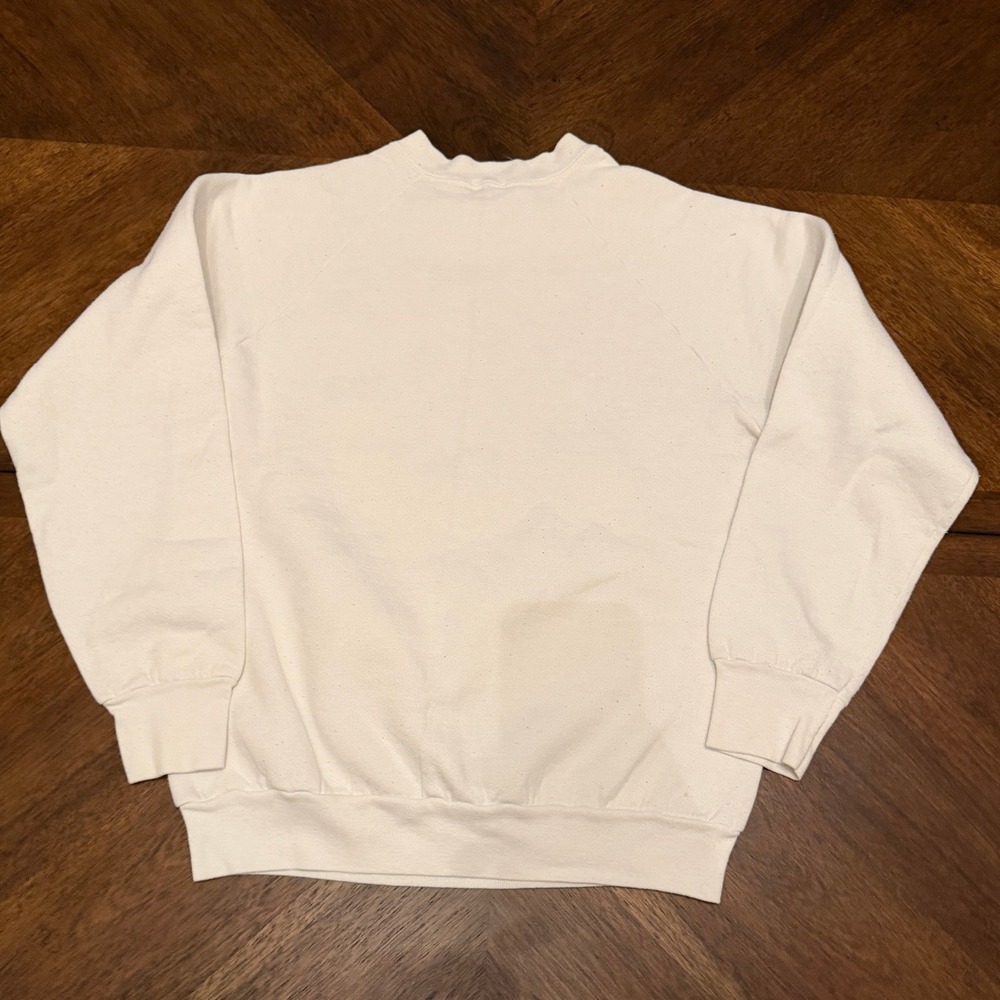 Vintage 90s Atlanta Braves Miracle Team Sweatshirt Fruit of the Loom White M - Picture 2 of 6